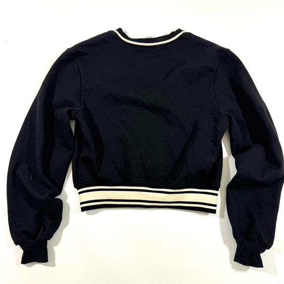 New Pink Victorias Secret Ivy Fleece Front Zip Cardigan Black - Picture 3 of 7